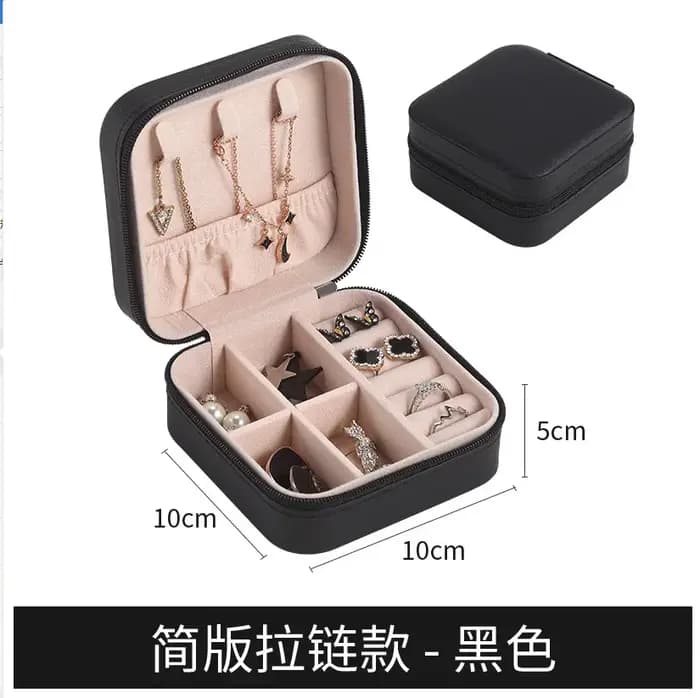 Boîte à bijoux miniature de voyage haut de gamme, portable, pour boucles d'oreilles, bagues, collier