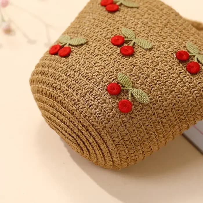 Sac à bandoulière pour enfants motif cerises rouges mignonnes