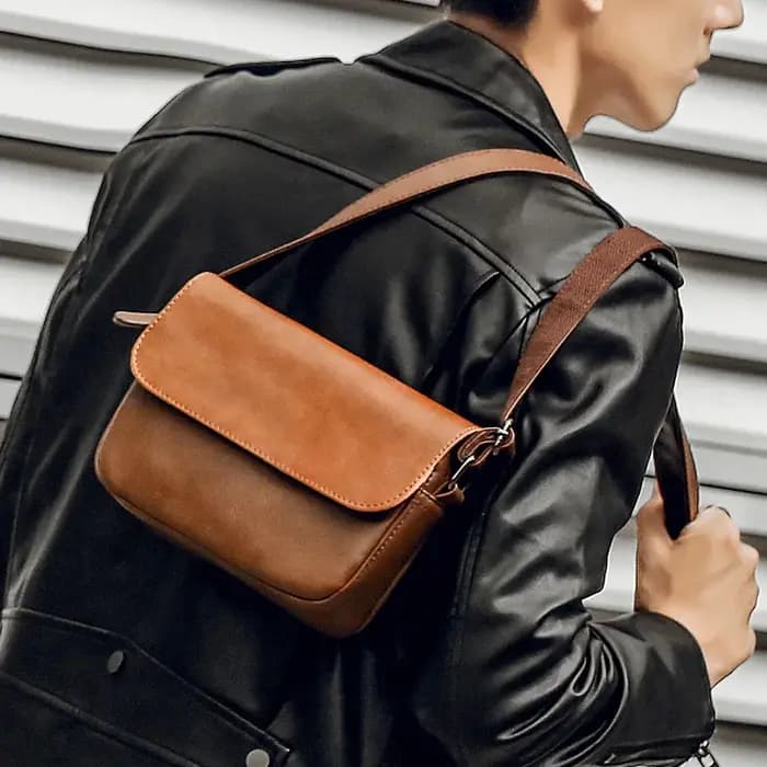 Sac à bandoulière Vintage de marque de luxe pour hommes