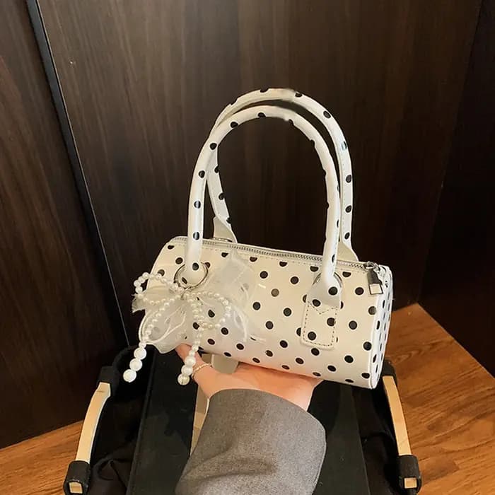 Sac à main en forme de coussin à pois pour femme