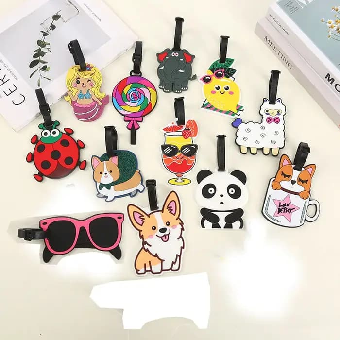 Accessoires de voyage étiquette de bagage créatif Corgi & chat valise Style de mode étiquettes suspe