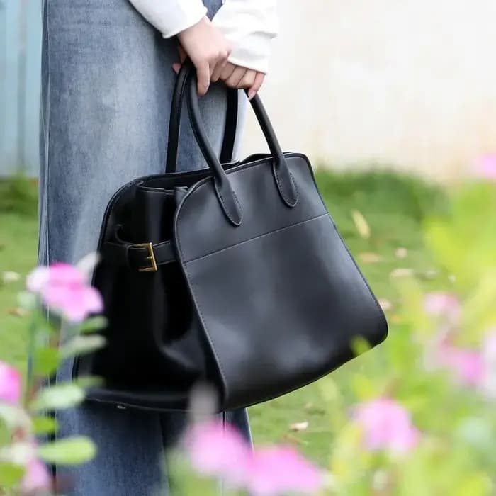 Sac fourre-tout de luxe pour femme en cuir véritable