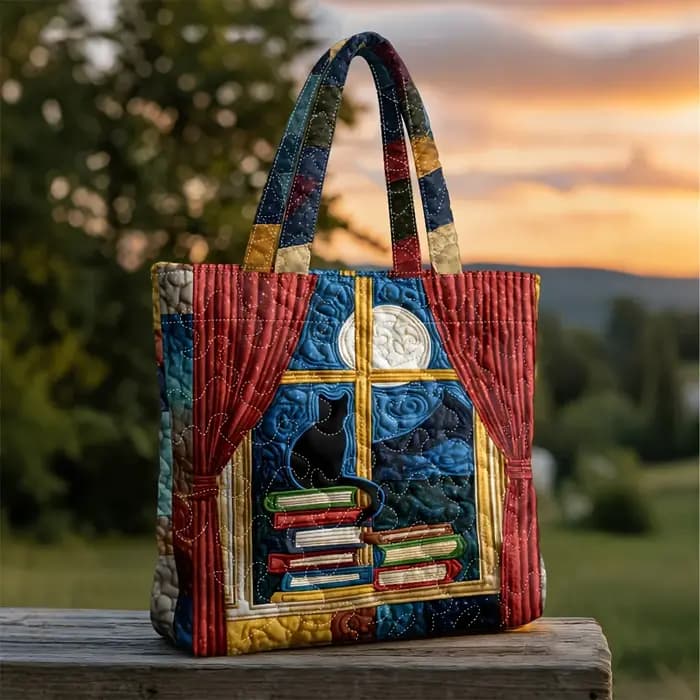  Sac fourre-tout matelassé 3D imprimé animaux (chat) pour femme et homme