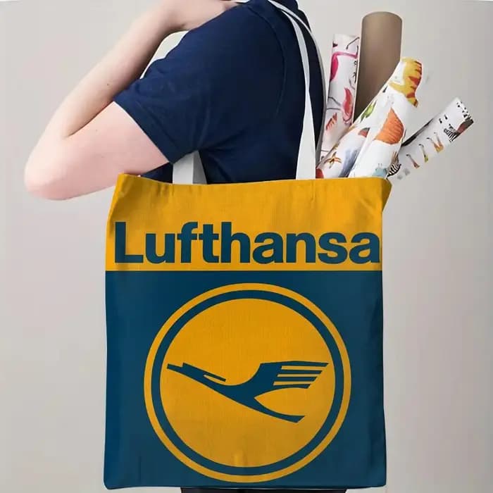 L-Lufthansa German Airlines Sacs de rangement en toile imprimés double face