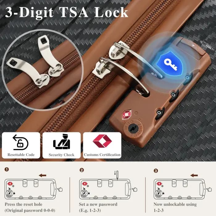 Ensemble de bagages rigides en ABS 6 pièces, valises durables avec roulettes pivotantes, serrure TSA
