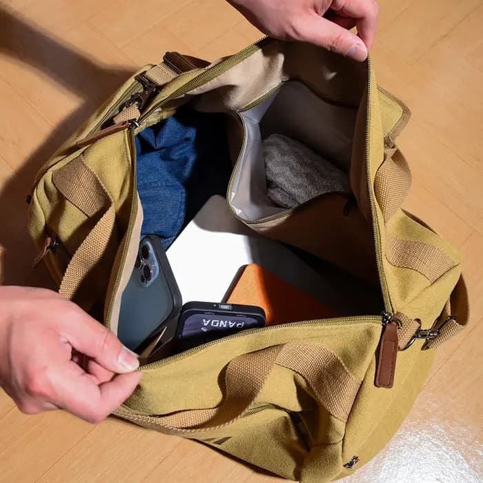 Sac de voyage en toile pour homme