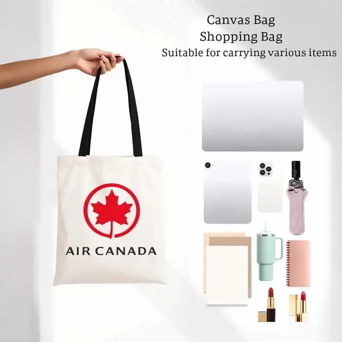 Logo de la compagnie aérienne A-Air Canada, sacs de rangement, sacs de courses, série de sacs imprimés, sac à bandoulière léger pour un usage quotidien