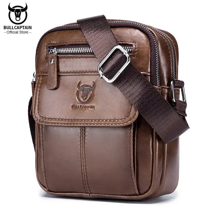 Bullcaptain-Sac en cuir de vachette pour homme
