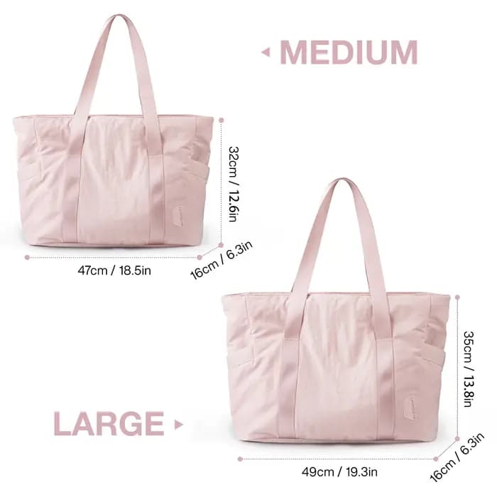 BAGSMART Sac fourre-tout pour femme avec fermeture éclair Sac à bandoulière pour ordinateur portable universitaire Sac