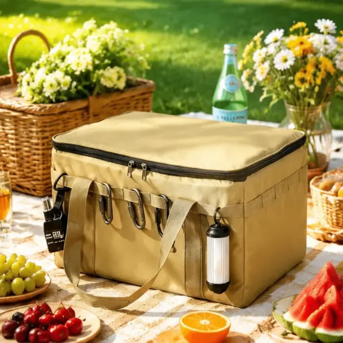 Sac de rangement pliable en Oxford kaki 30L