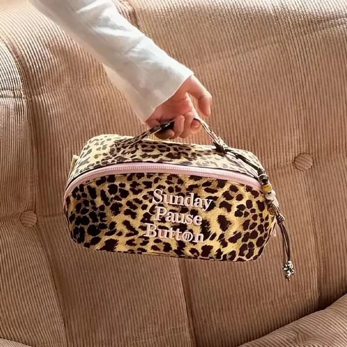 Sac fourre-tout léopard vintage tendance