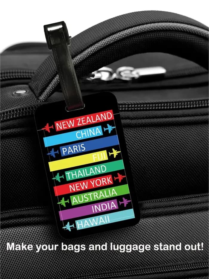 Étiquette de bagage créative