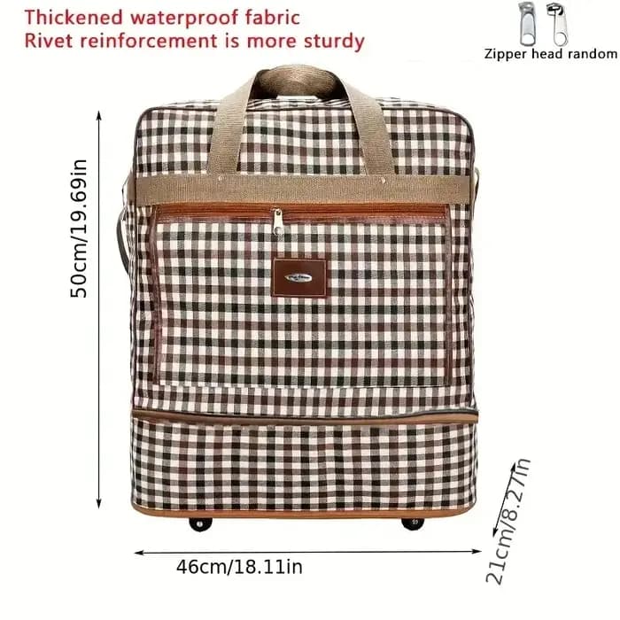 Sac polochon à roulettes extra large extensible