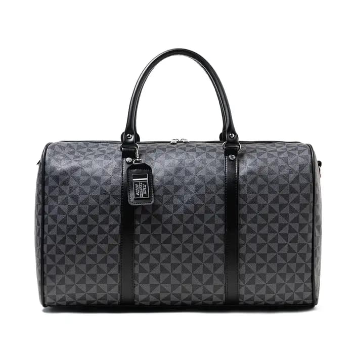 Sac de voyage noir à fermeture éclair pour hommes de grande capacité