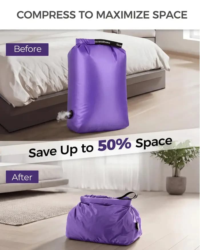 Sac de compression sans plis pour le voyage