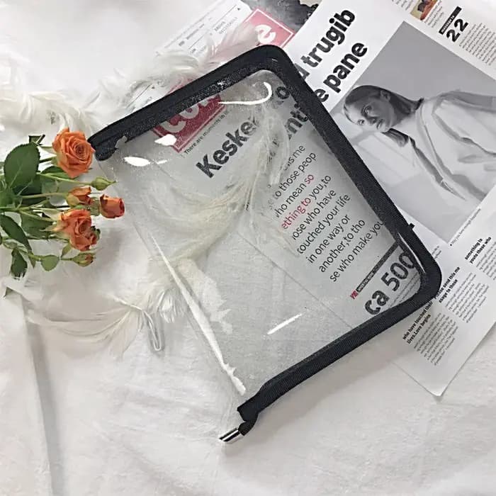 Sac de rangement Transparent à paillettes en PVC PP