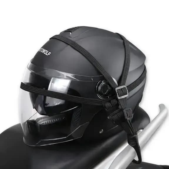 Porte-casque de moto, sac de rangement, filet à bagages
