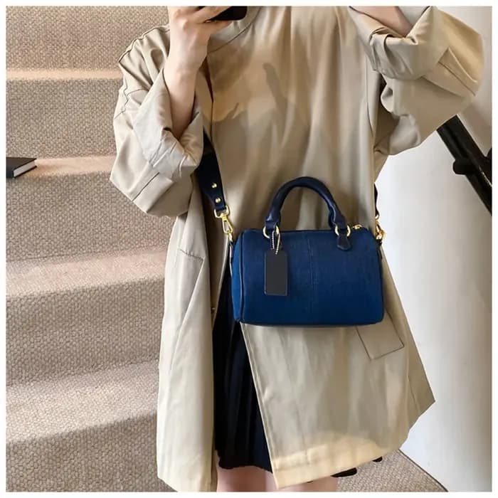 Patchwork Colorblock Mini sacs à main pour femmes Denim épaule