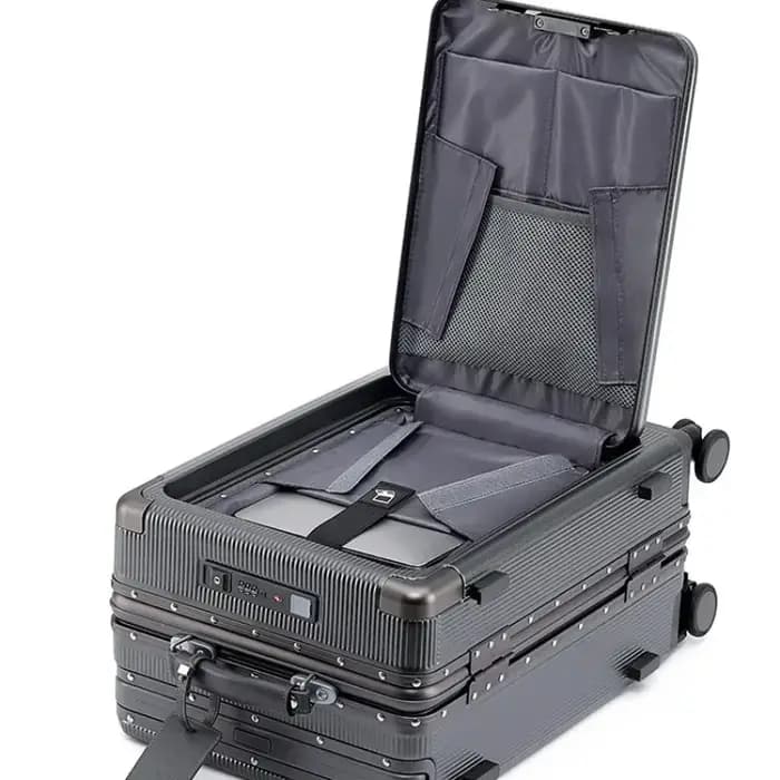 Valise de voyage à roulettes large avec cadre en aluminium
