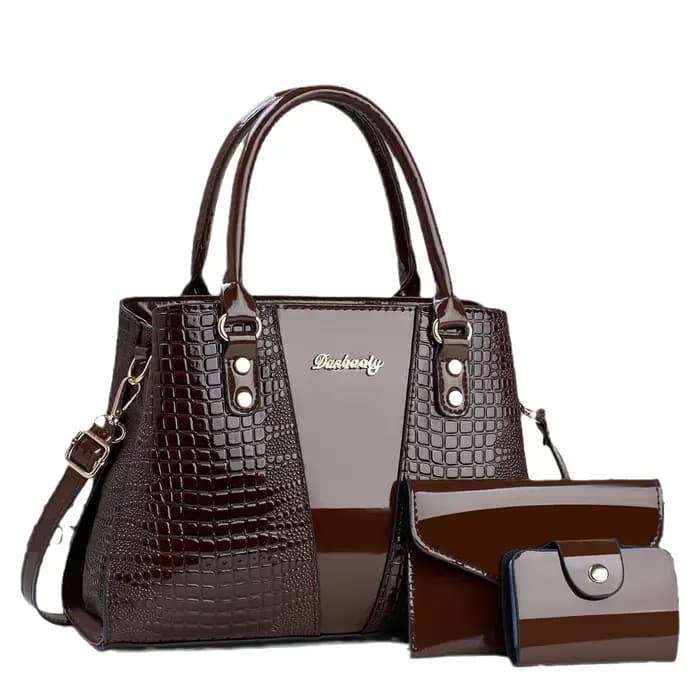 Nouveau sac à bandoulière grande capacité motif crocodile