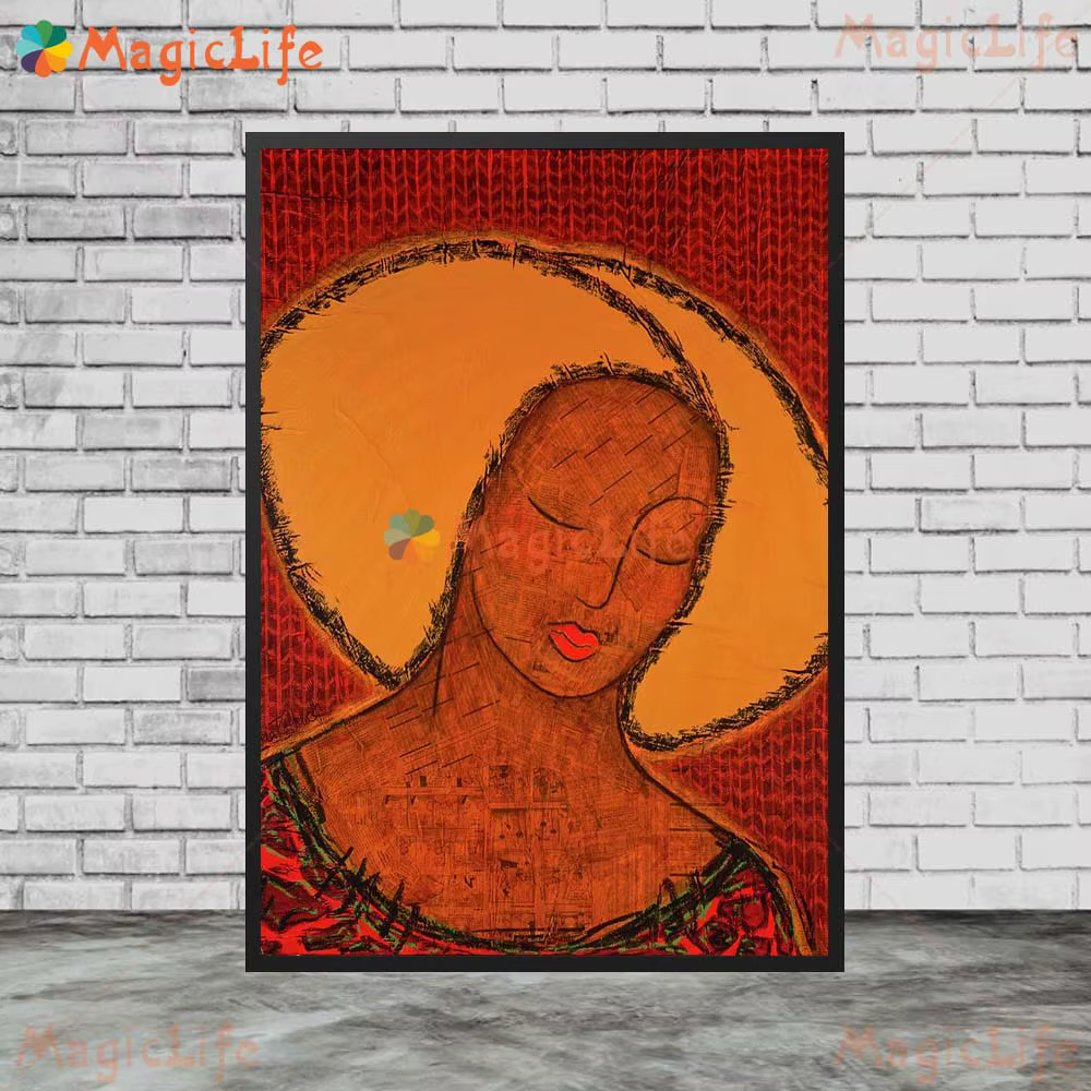Affiche murale Vintage pour Portrait de fille, Religion de femme, images murales pour salon, peintur