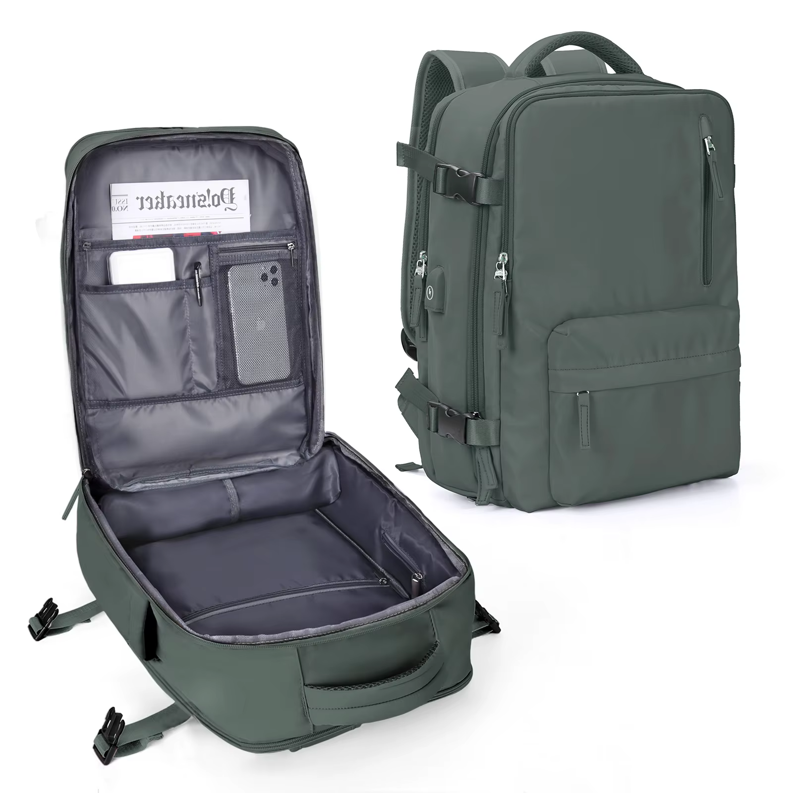 Sac à dos 40x30x20 avion, sac à dos de bagage à main de cabine Ryanair, sac à dos pour ordinateur po