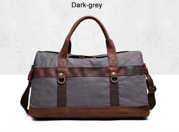 Sac de voyage en toile cirée imperméable pour hommes, bagage à main, grand fourre-tout Vintage pour 