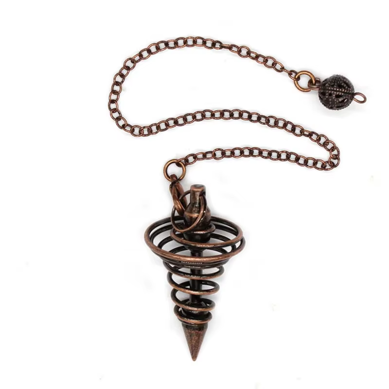 Pendule en Métal pour Homme et Femme, Radiesthésie, Pyramide de Guérison, Radiesthésie, Amulette Rei