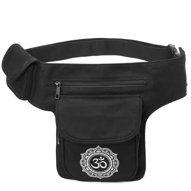 Annmouler-Sac banane grande capacité pour femme, sac banane, sac de hanche bohème, sac de jambe brod