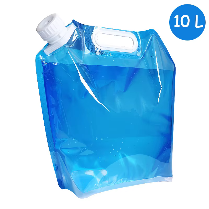 Sac de Rangement d'Eau Portable et Pliable pour Camping, Randonnée, Survie en Plein Air, 10l