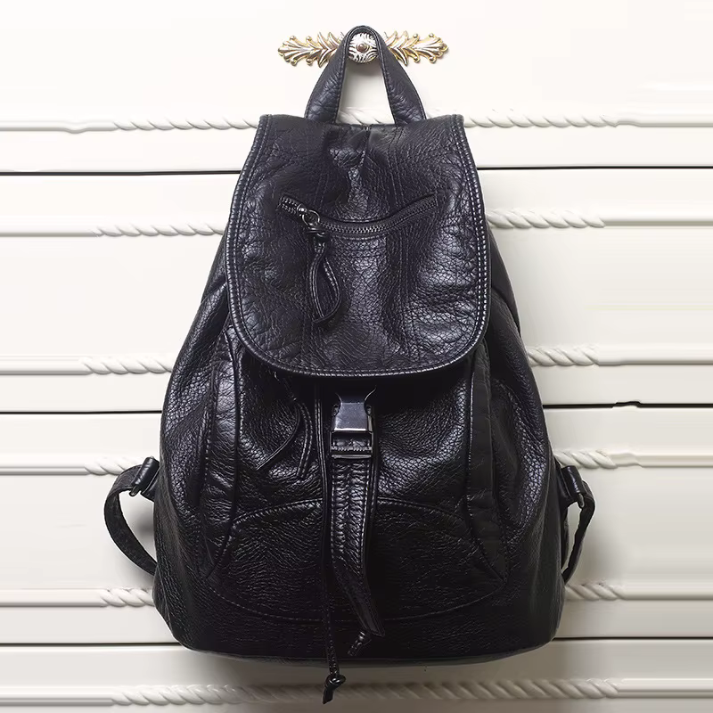 Sac à dos en cuir de luxe pour femmes, sac à dos de travail, voyage, mode dames, pour affaires et co