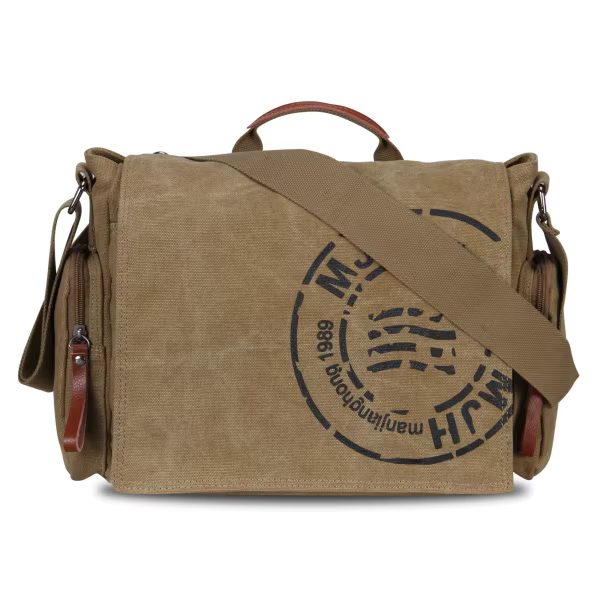 Sacs de messager pour hommes sac à bandoulière en toile mode hommes d'affaires sac à bandoulière Vin