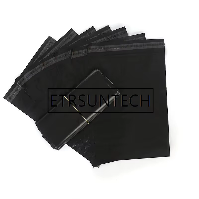 Sac noir XR en plastique avec fermeture auto-arina, lot de 500 pièces, enveloppe de stockage pour co