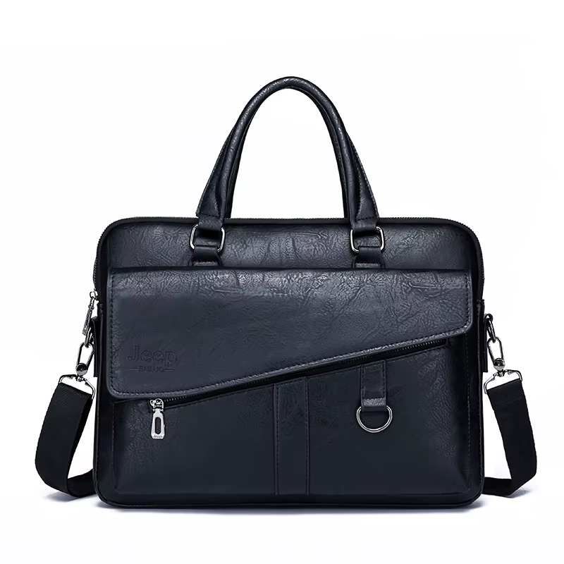 JEEP BULUO hommes porte-documents en cuir fendu ordinateur portable nouveau sac 14 "PC médecin avoca