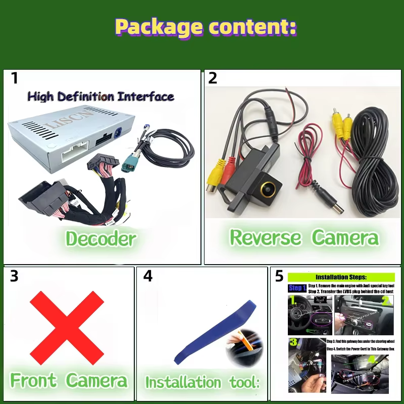 Kit de caméra de recul de stationnement spécial pour Peugeot Partner 2018 2019 2020 écran d'origine 