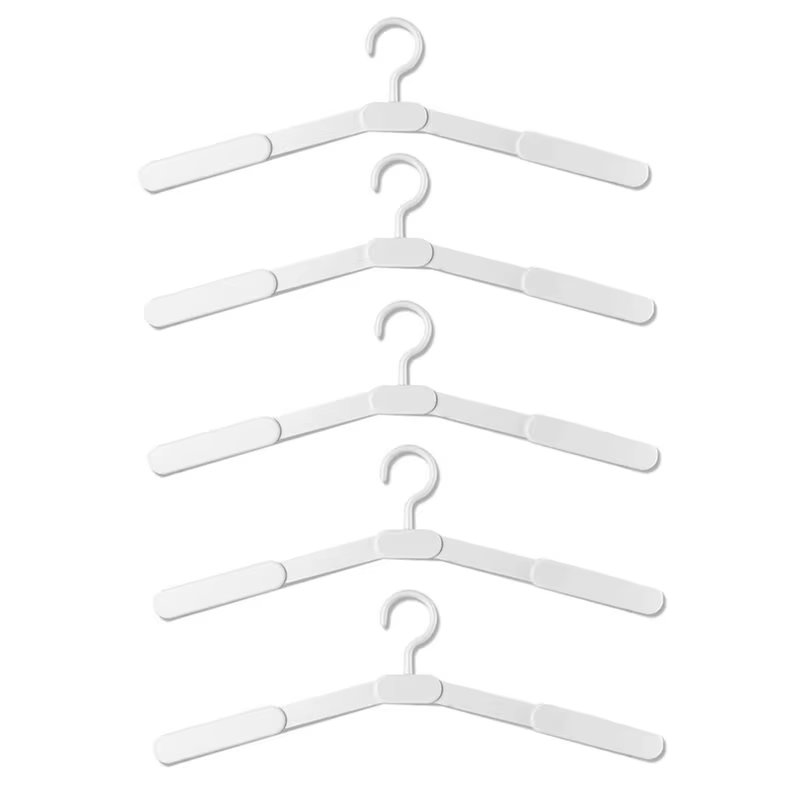BSEVB - Cintre de voyage pliable - Portable et peu encombrant - Lot de 5 avec pinces pour bagages de