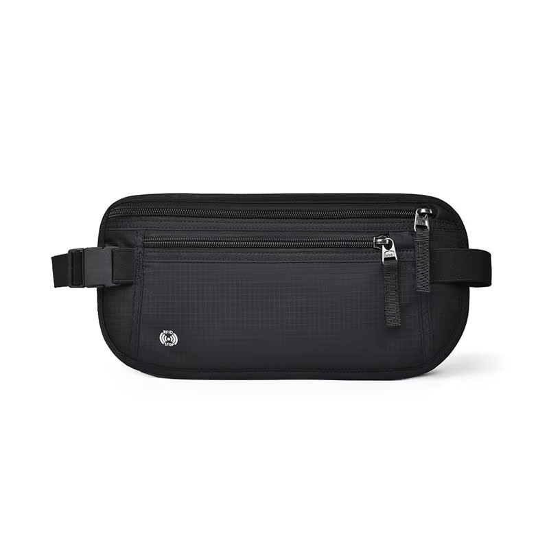 RFID bloquant étanche Sport voyage téléphone argent ceinture sac Fanny Packs hommes femmes caché por