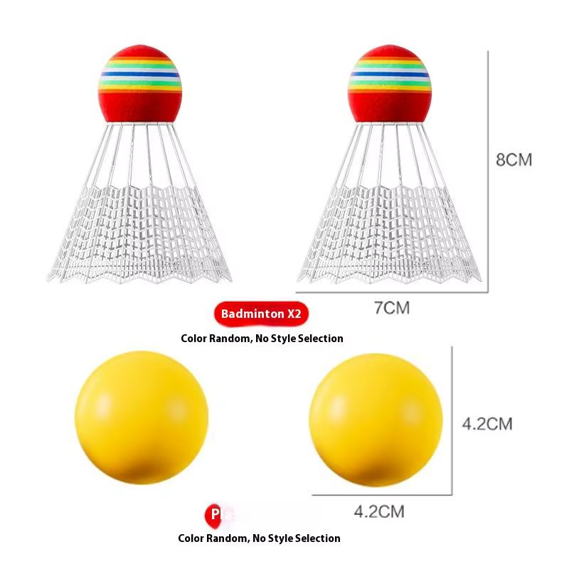 Ensemble de raquettes de tennis et de badminton pour enfants, jouet de sport interactif durable et p