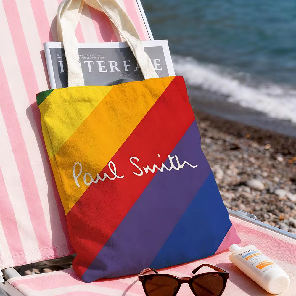 Sacs de rangement de la marque de mode P-Paul Smith, sac fourre-tout en toile légère pliable et écol