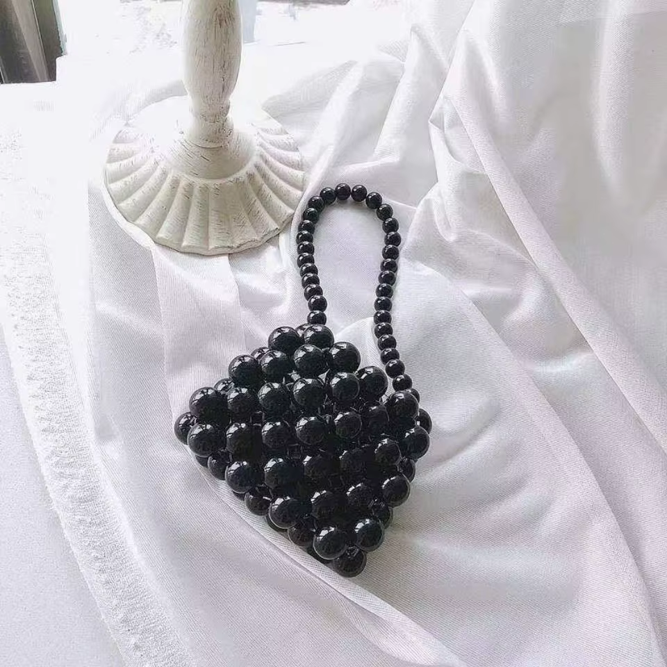 Mini sacs à main créatifs en perles pour femmes, sac à bandoulière sous les bras, sacs à main décora