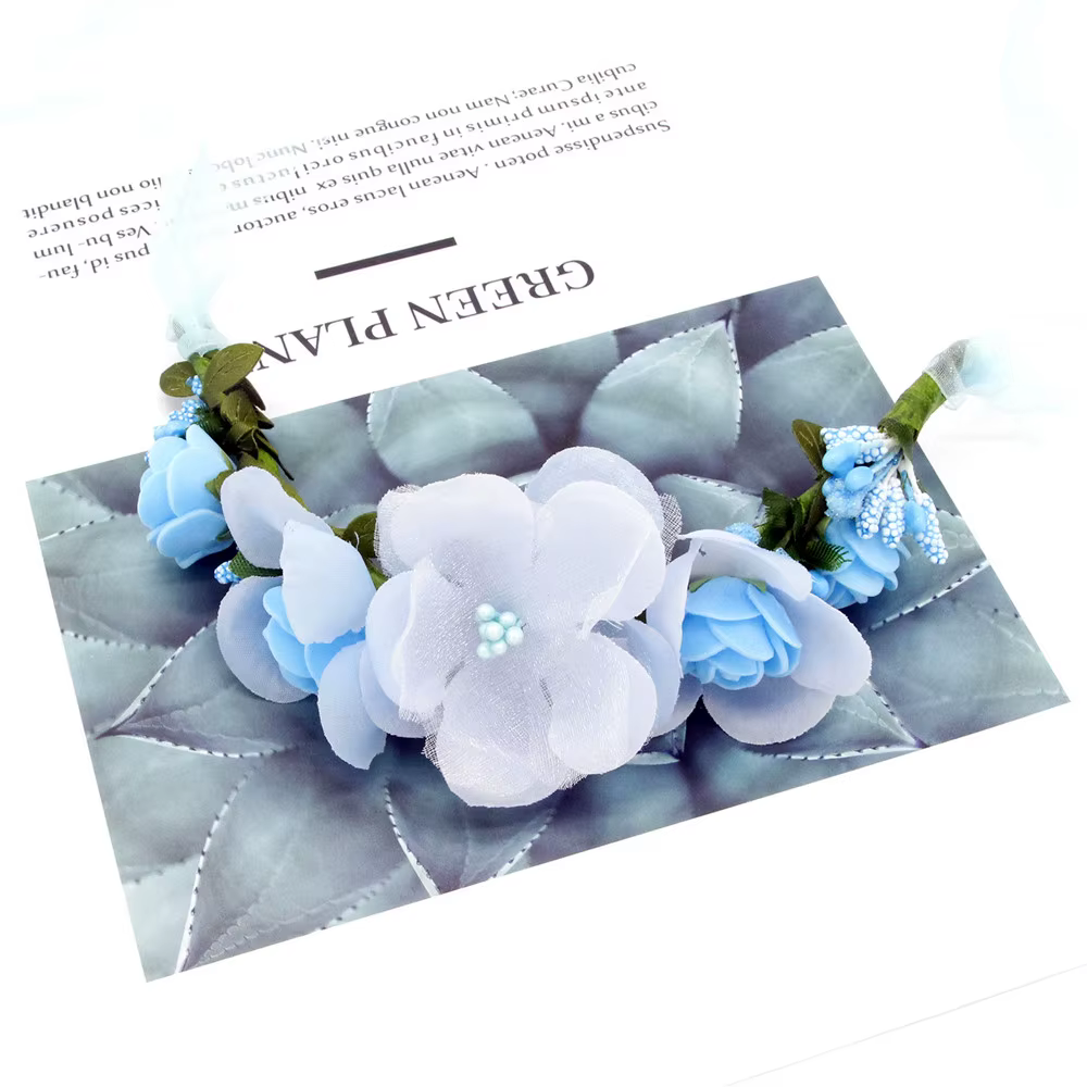 Bohème femme cheveux fleur couronne de mariage cheveux couronne guirlande filles fleur bandeau marro