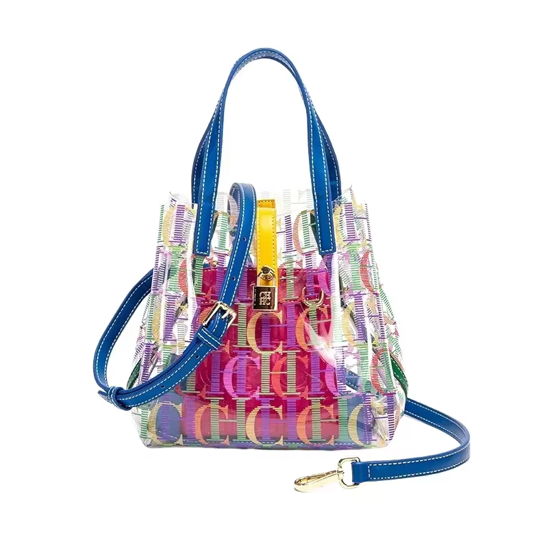 CH – sac à bandoulière de voyage pour femmes, fourre-tout transparent de grande capacité, marque de 
