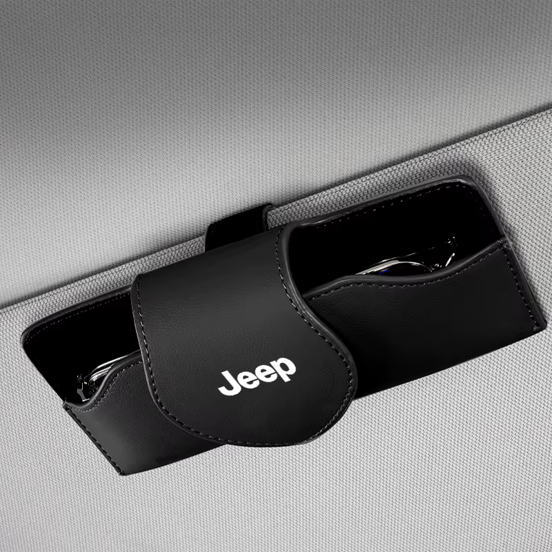 JEEP – étui de rangement pour lunettes de voiture, pare-soleil, Clip pour Jeep Renegade Wagoneer Ave