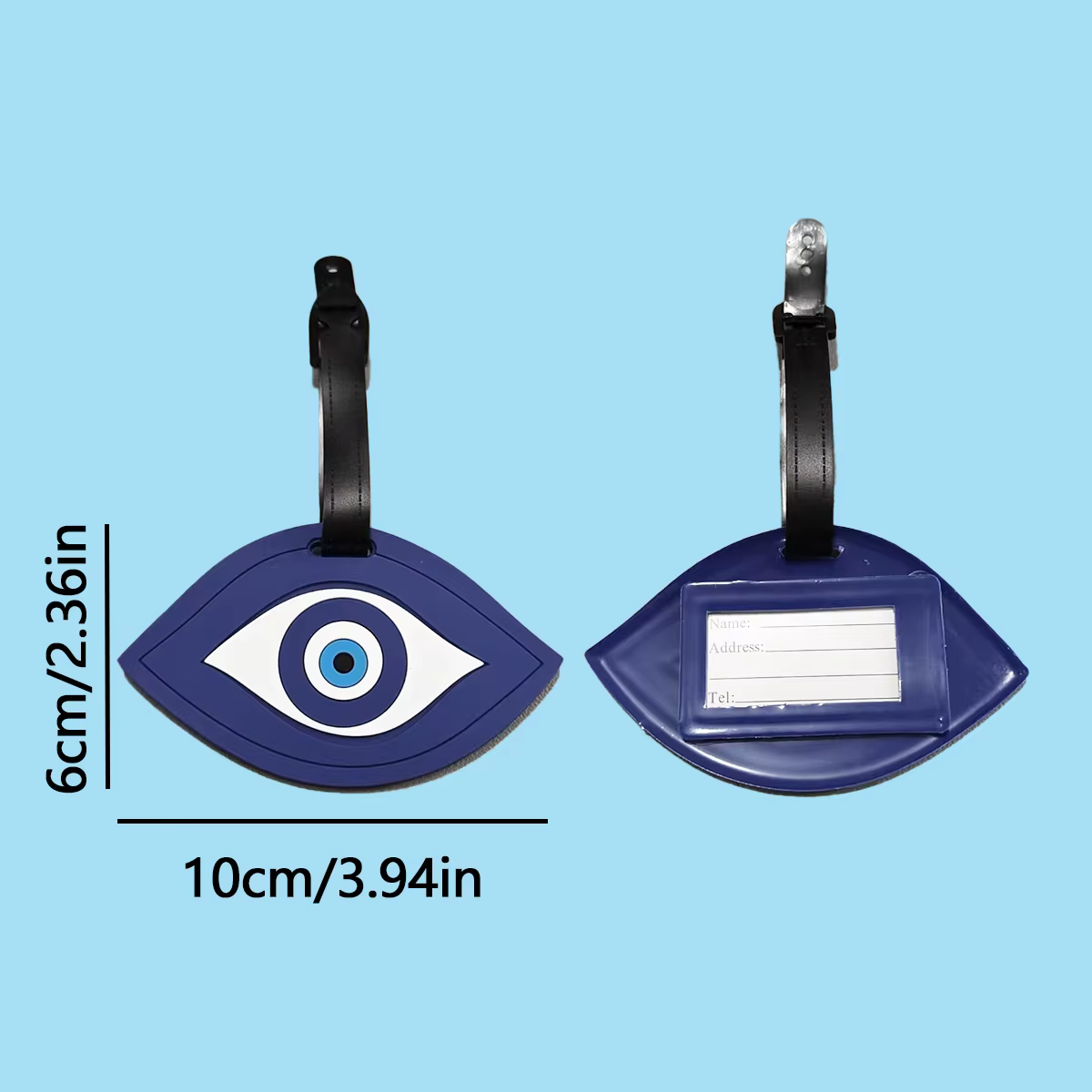 Étiquette de bagage créative à motif d'oeil de main de Fatima, étiquette de bagage d'enregistrement 