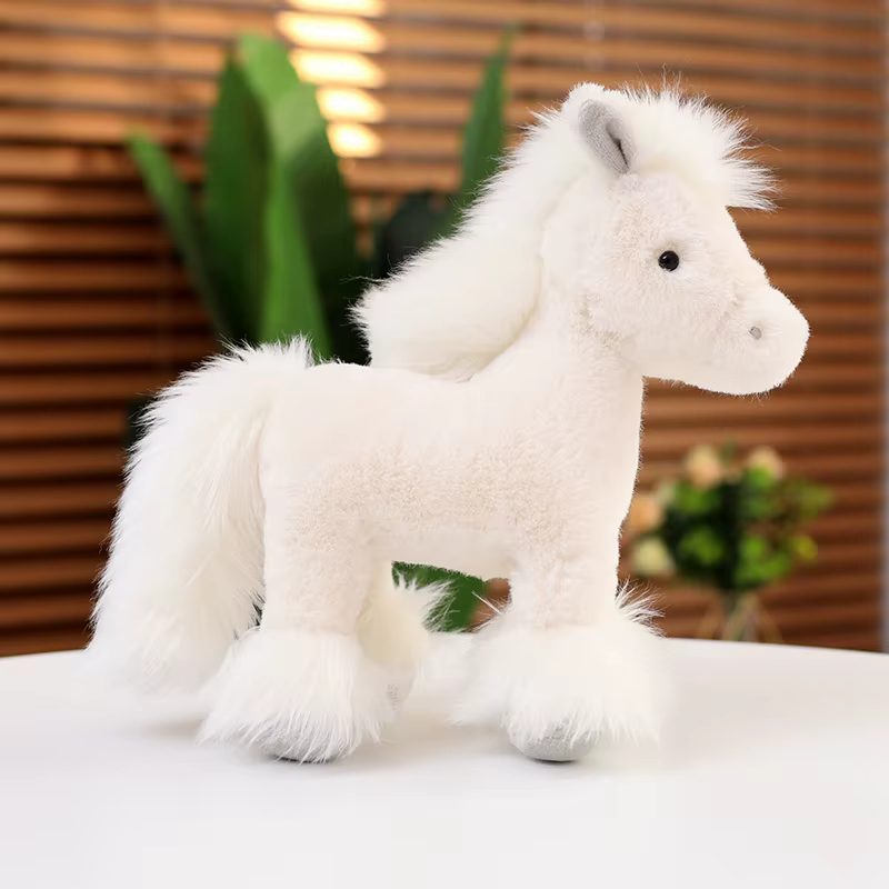 Poupées en peluche cheval simulé, Animal en peluche de haute qualité, poney Super réaliste, jouets c