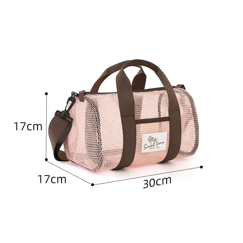 Sac de plage en maille d'été grande capacité à séchage rapide, sac à main bandoulière pour la natati