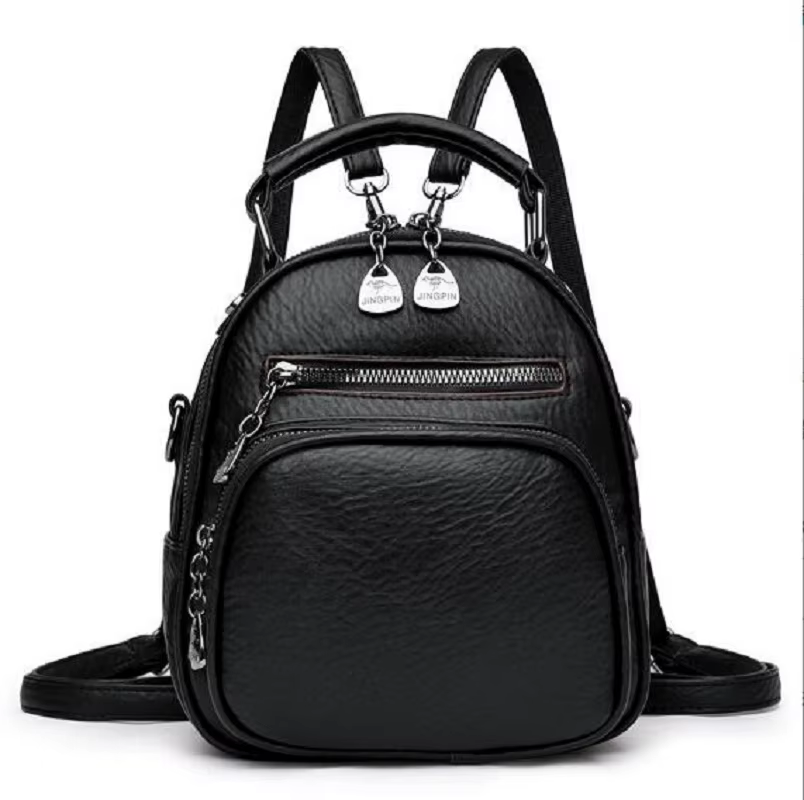 Petits sacs à dos en cuir souple pour femmes, décontracté, initié, fourre-tout, sac à bandoulière, h