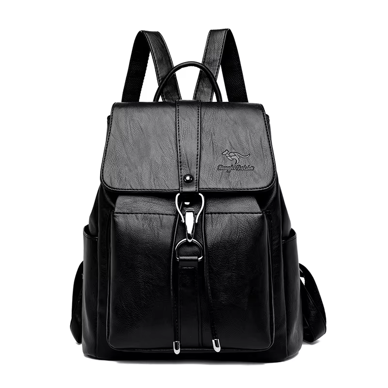 Sac à dos antivol en cuir de grande capacité pour femme, sac à dos pour femme, sacs d'école pour fil