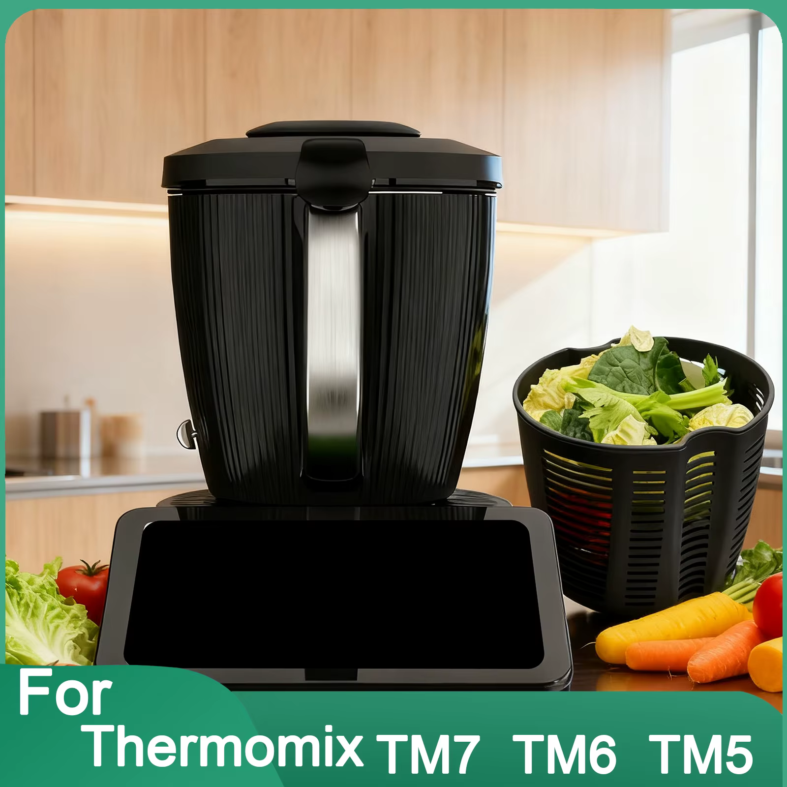 Panier filtrant pour Thermomix TM7, décongélation, drainage, rinçage, trempage et salade, légumes, v