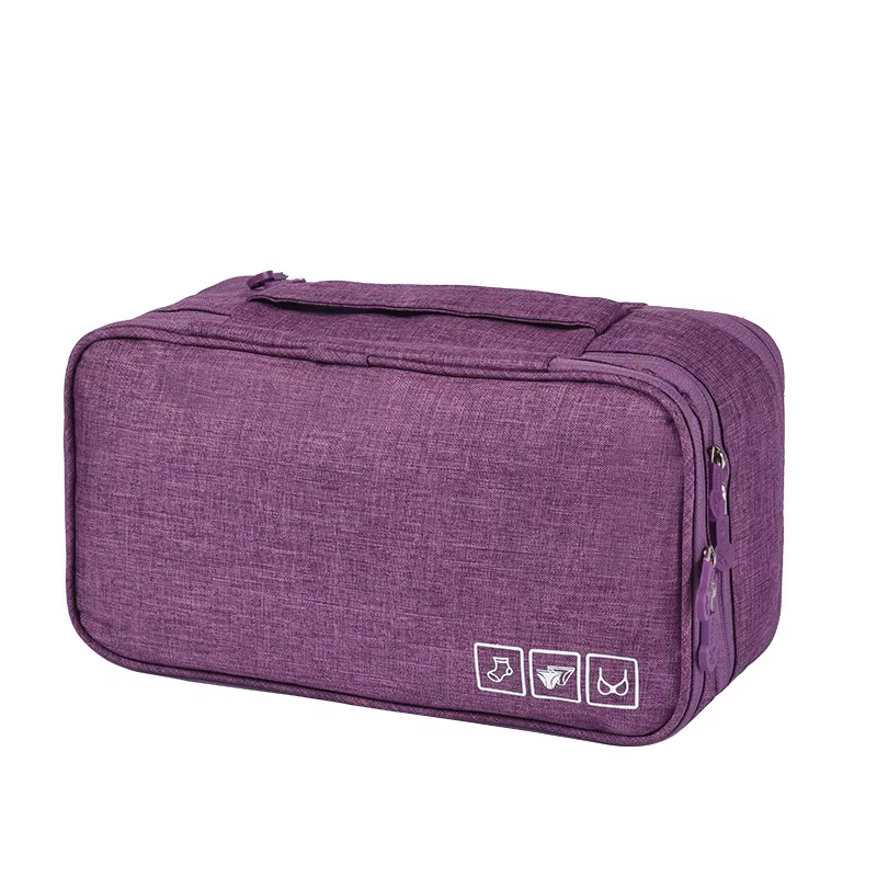 Organisateur de voyage léger avec fermeture éclair, sac de rangement pour sous-vêtements, chaussette